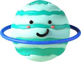 3D Uranus Planet Illustration